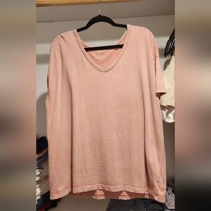 Aerie Oversize Distressed Vneck Tshirt